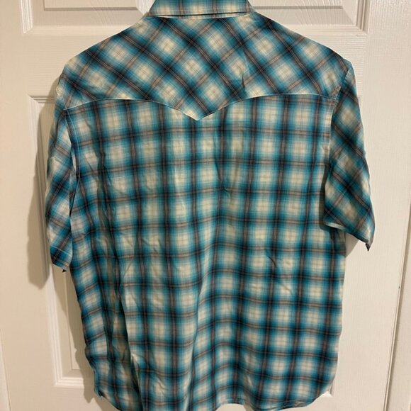 Wrangler Western Wear button down Short sleeve shirt Size M - Picture 2 of 2